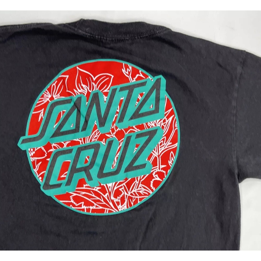 Santa Cruz Shirt Graphic Tee Crewneck Tropical Logo Short Sleeve Skate Men S